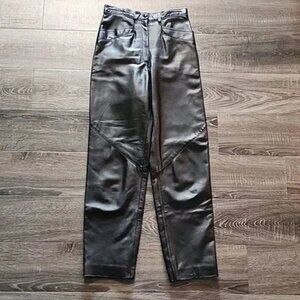 ⛅️ Di Capra straight leg leather Pants ⛅️
